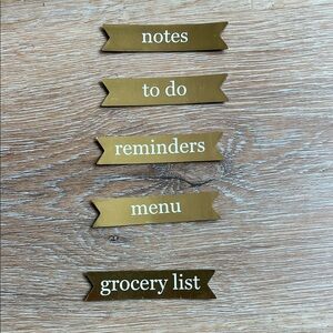 Gold Magnetic Labels Set